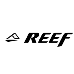 A green background with the word reef written in black.
